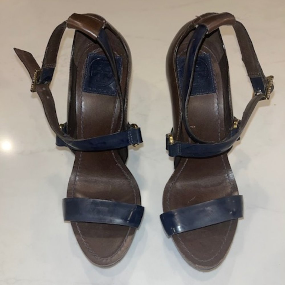 Tory Burch - Dark Brown Cross Strap Pumps